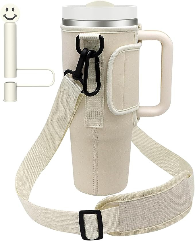 Aoboco Water Bottle Carrier for Stanley Quencher H2.0 Tumbler 40 Oz,Water Bottle Pouch with Adjus... | Amazon (US)