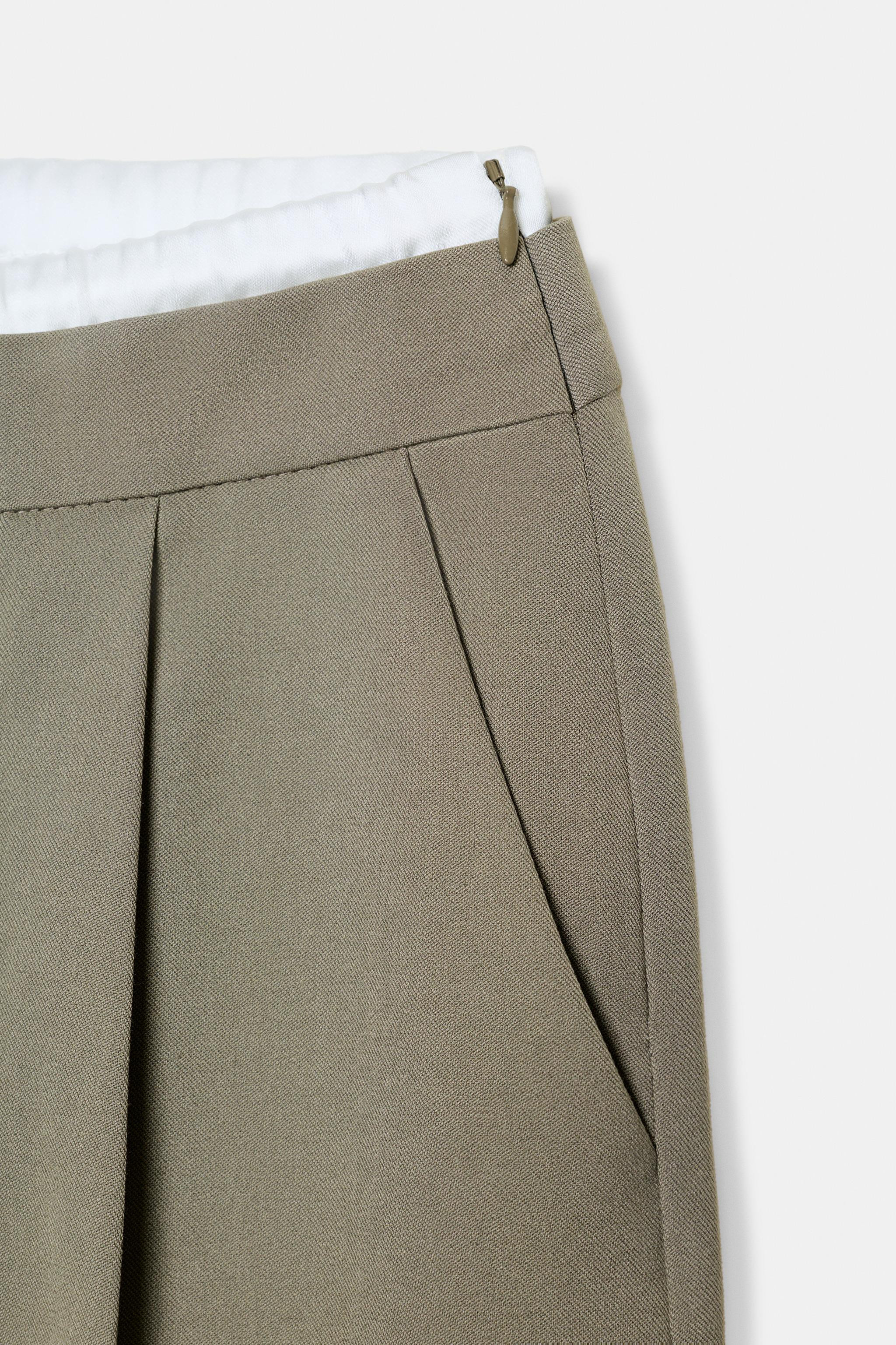 WIDE LEG DOUBLE WAISTBAND PANTS | Zara US