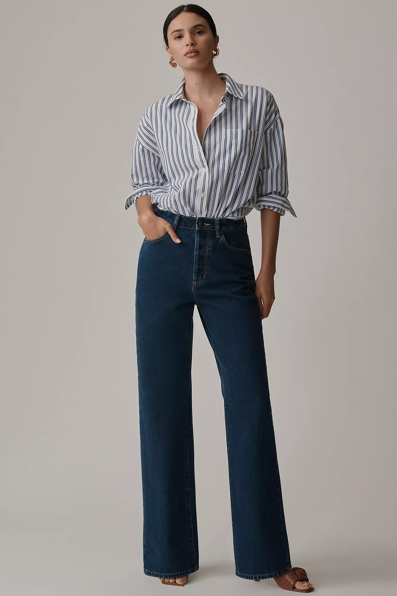 Rolla's Stevie High-Rise Relaxed Straight-Leg Jeans | Anthropologie (US)