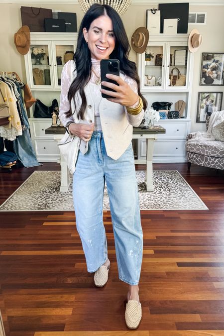 Medium lace top
Small vest
Medium jeans 

#LTKFindsUnder50 #LTKSeasonal #LTKStyleTip