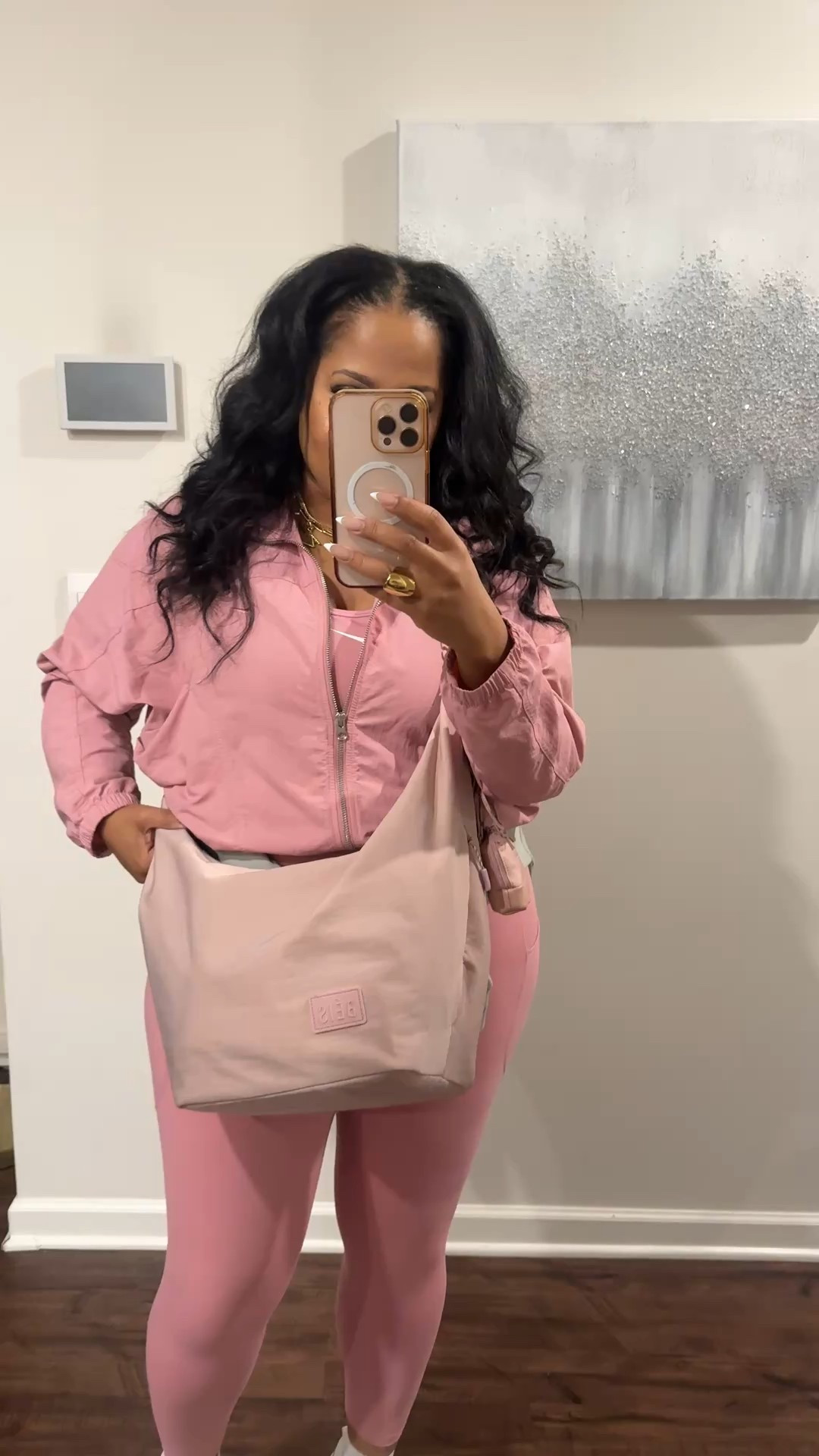 My happy color for a hospital visit. I love this @beistravel bag. Perfect carryall. Also great for the gym. Outfit is older @Nike US 

#LTKMidsize #LTKOver40