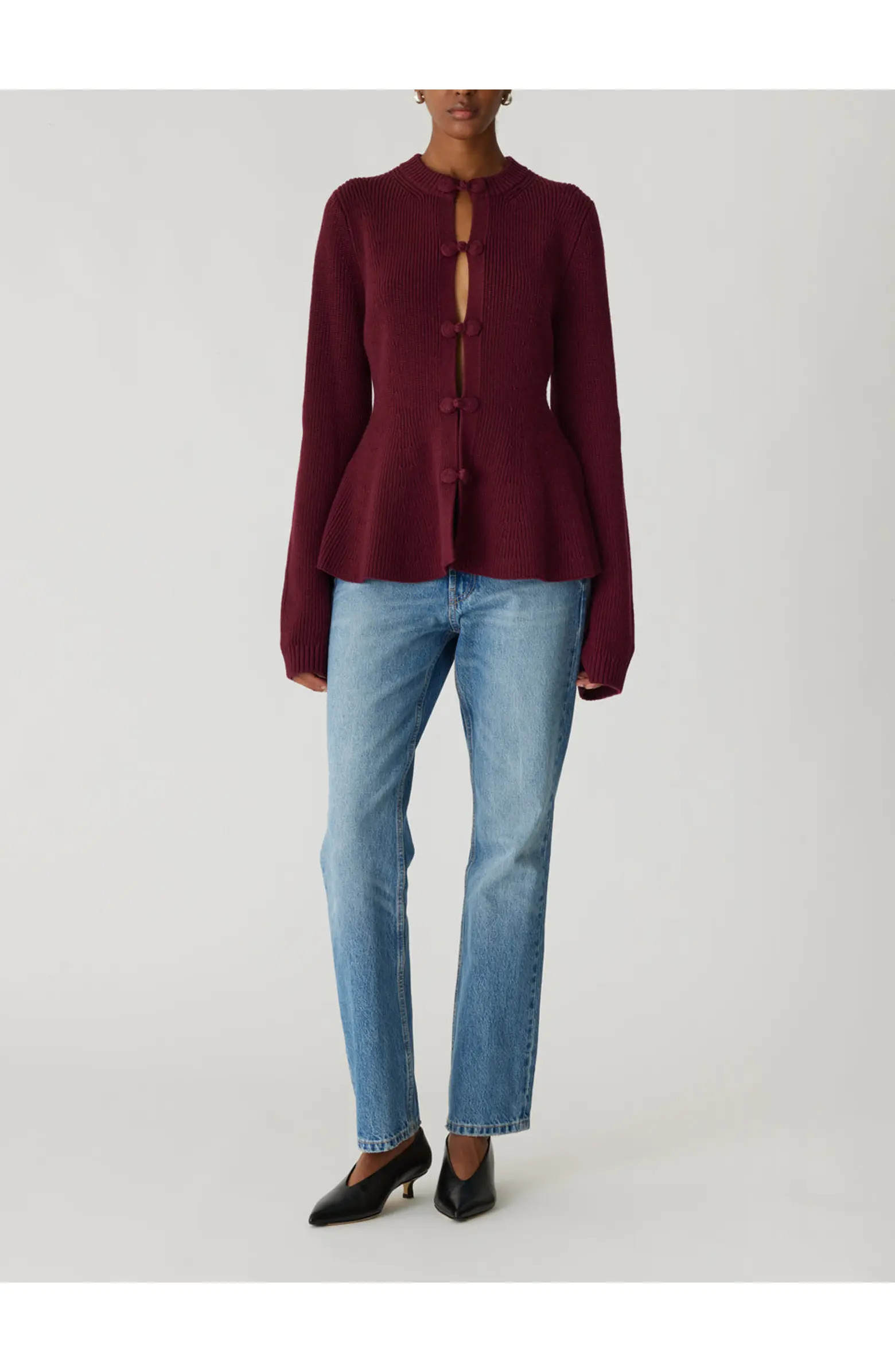 Novlety Wool Peplum Cardi | Nordstrom