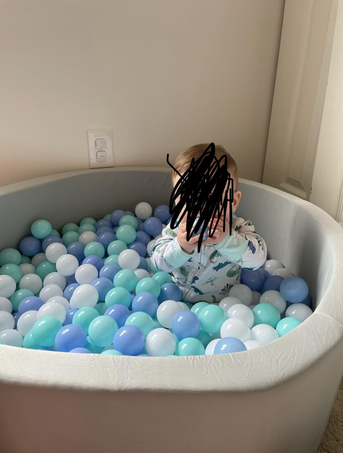 JOYENERGY Foam Ball Pit for Toddlers 35.4 x 11.8 inch Soft Round Baby Ball Pit for Babies Playroo... | Amazon (US)