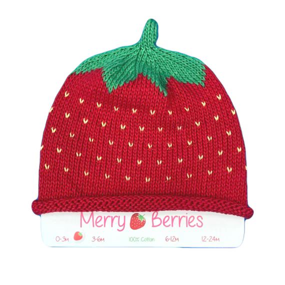 Classic Red Strawberry Knitted Hat for Babies and Toddlers | Etsy UK | Etsy (UK)