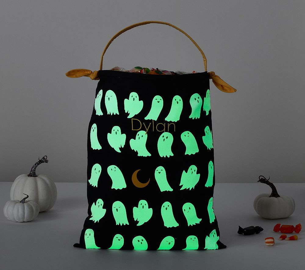 Glow-in-the-Dark Ghost Halloween Pillowcase Treat Bag | Pottery Barn Kids