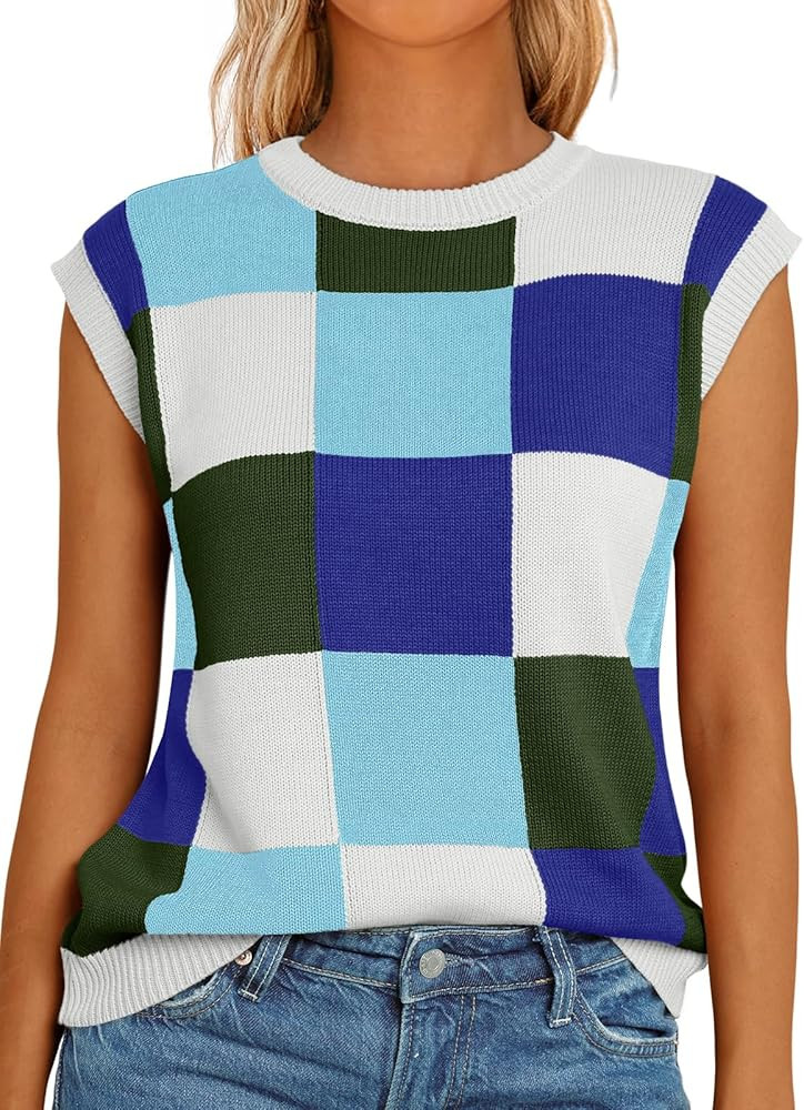 LILLUSORY Womens Tops Sweaters Vest Summer Tank Fall Outfits Fashion Clothes Cute Teacher Sleevel... | Amazon (US)
