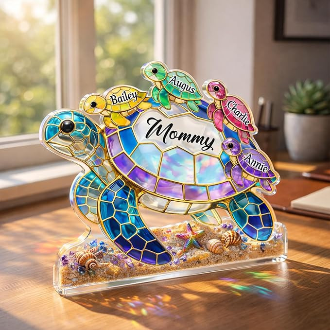 Personalized Grandma Sea Turtle Acrylic Block Sign, Sea Turtle Birthday Gift for Grandma from Gra... | Amazon (US)