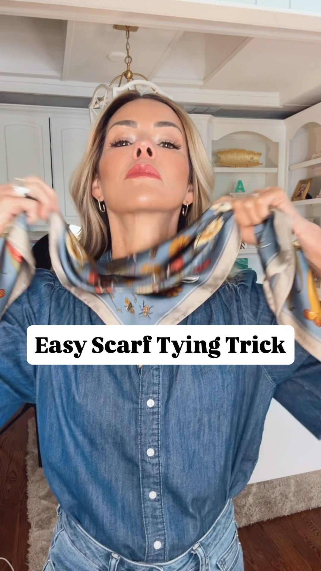 Easy peasy scarf tying! 