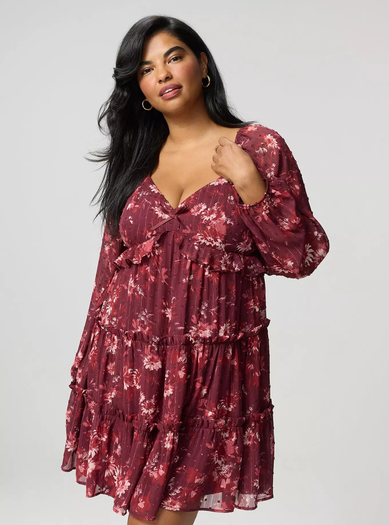 Tiered Babydoll Mini Dress | Torrid (US & Canada)