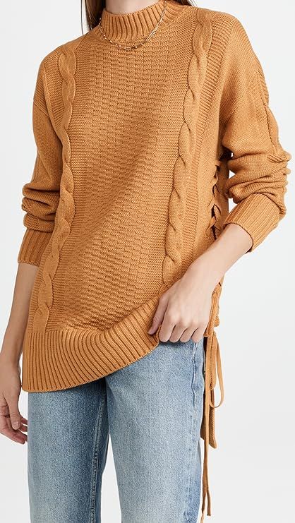 WAYF Women's Dani Side Lace Up Sweater | Amazon (US)