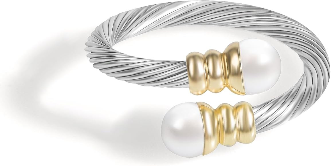 YURSHJAM Designer Cable Ring Stainless Steel Twisted Cable Wire Adjustable Rings for Women Trendy... | Amazon (CA)