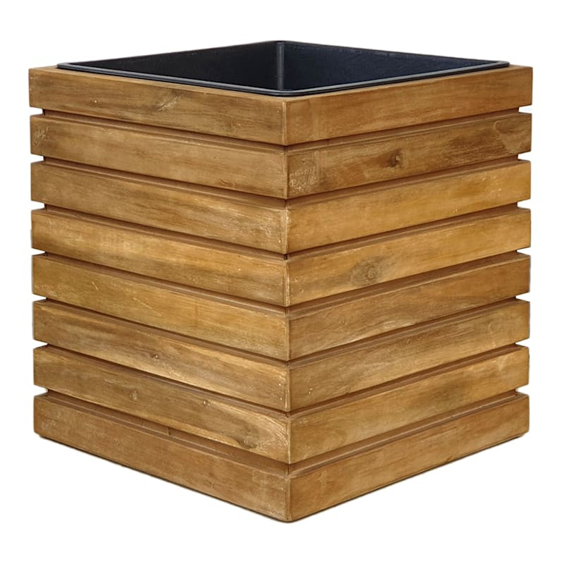 Honeybloom Park City Wood Planter, Large | At Home