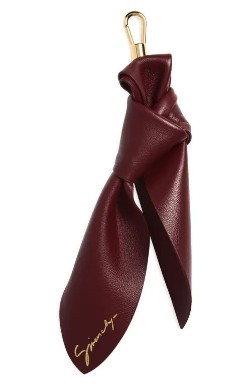 Givenchy Lucky Charms Leather Bow Bag Charm in Burgundy at Nordstrom | Nordstrom