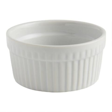 Small White Ceramic Ramekins Set of 4 | World Market