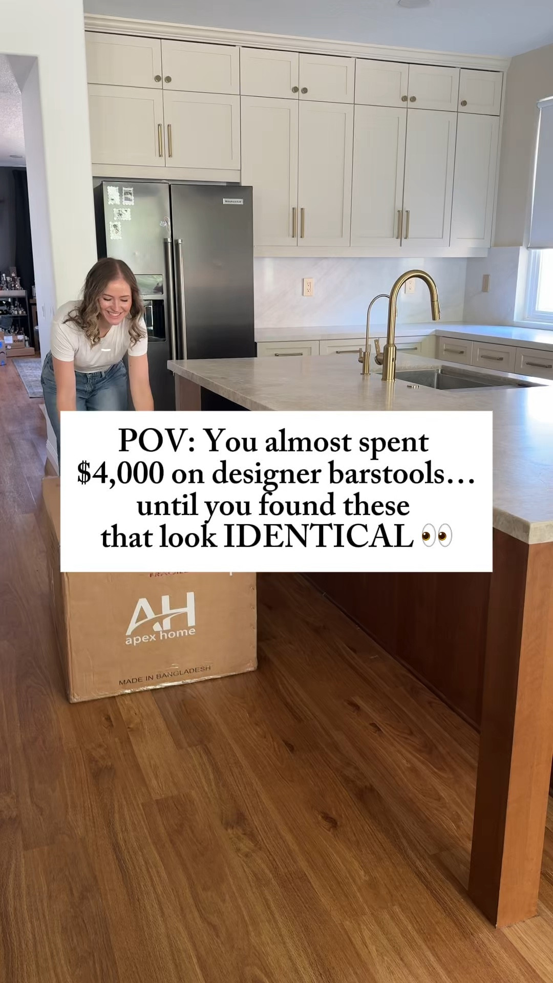 Was seriously ONE click away from spending $4,000 on designer barstools… until I found these 😏

Same sculptural shape, same high-end look, but for a fraction of the price. This is your sign that you don’t need to overspend to get that elevated, designer feel at home.
