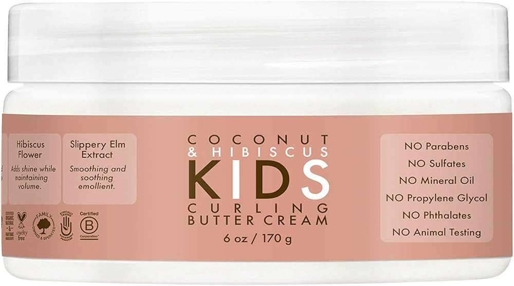 SheaMoisture Curling Styling Cream For Curl Definition Coconut & Hibiscus Curl and Detangle Kids ... | Amazon (US)