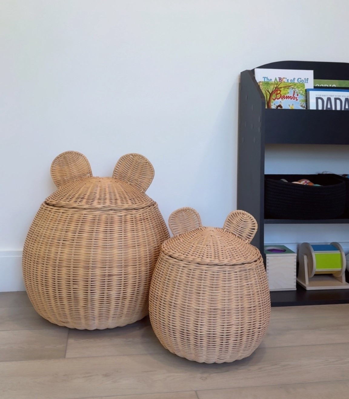 Obsessed with these strange bins for my kids playroom! 