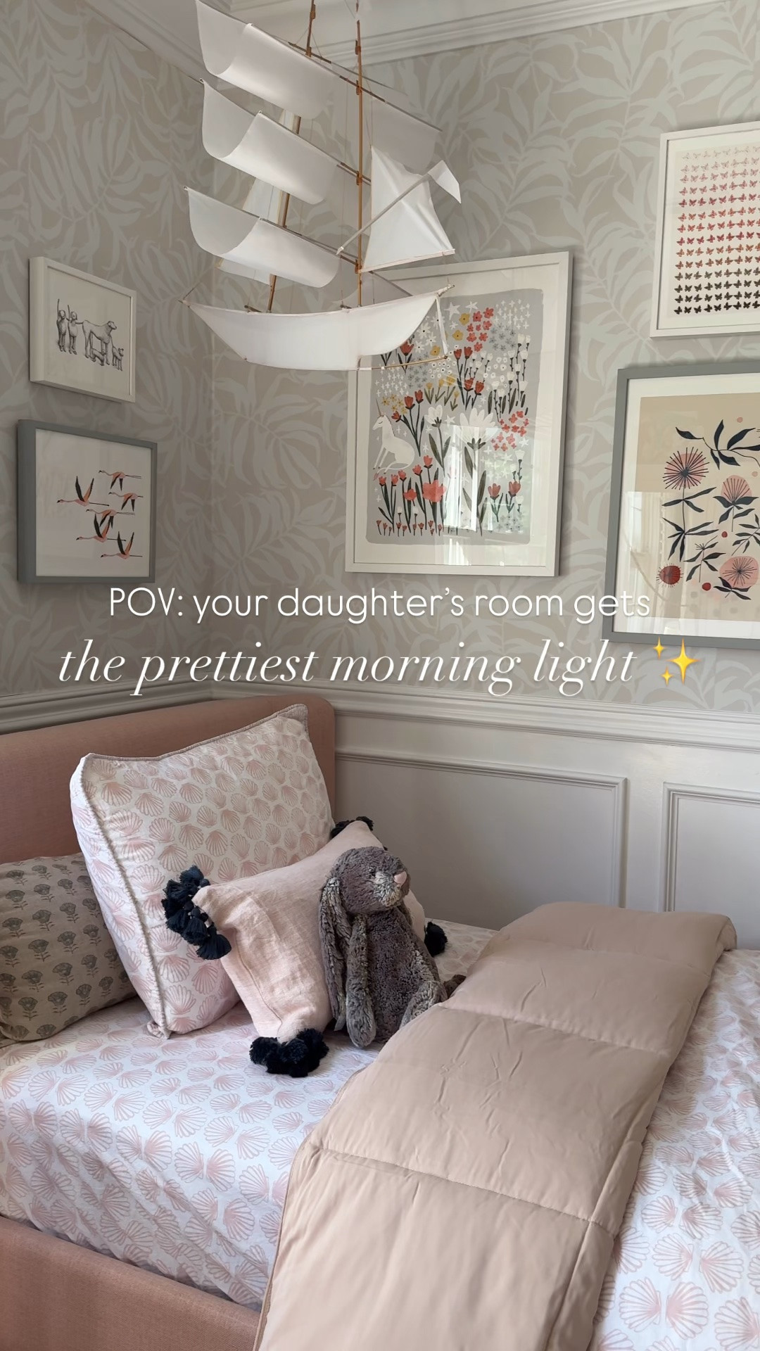 Everything about this bedroom sparks joy ✨

The coziest bedding, a whimsical gallery wall, furniture that can grow with her over the years and a place for all of her things.

#LTKvlog #LTKKids #LTKHome