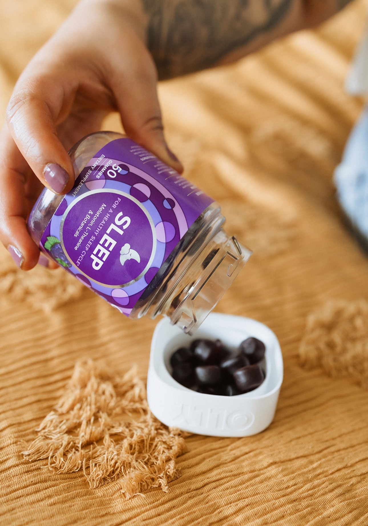 Discover the key to a restful night with Olly Sleep Gummies! Formulated with a blend of melatonin, L-Theanine, and botanicals like chamomile and lemon balm, these delicious gummies are designed to help you drift off to dreamland with ease. Whether you're battling a restless mind or just need help winding down after a long day, Olly Sleep Gummies support a natural sleep cycle without the grogginess of traditional sleep aids. Their tasty  flavor makes them a delightful addition to your nighttime routine. Make quality sleep a priority and wake up refreshed and rejuvenated—with Olly Sleep Gummies, sweet dreams are just a bite away!

#LTKBeauty #LTKFindsUnder50 #LTKHome