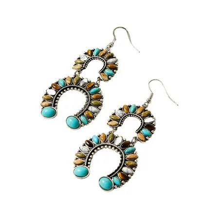 Shyanne Women s Bisbee Stacked Horseshoe Earrings Silver One Size | Walmart (US)