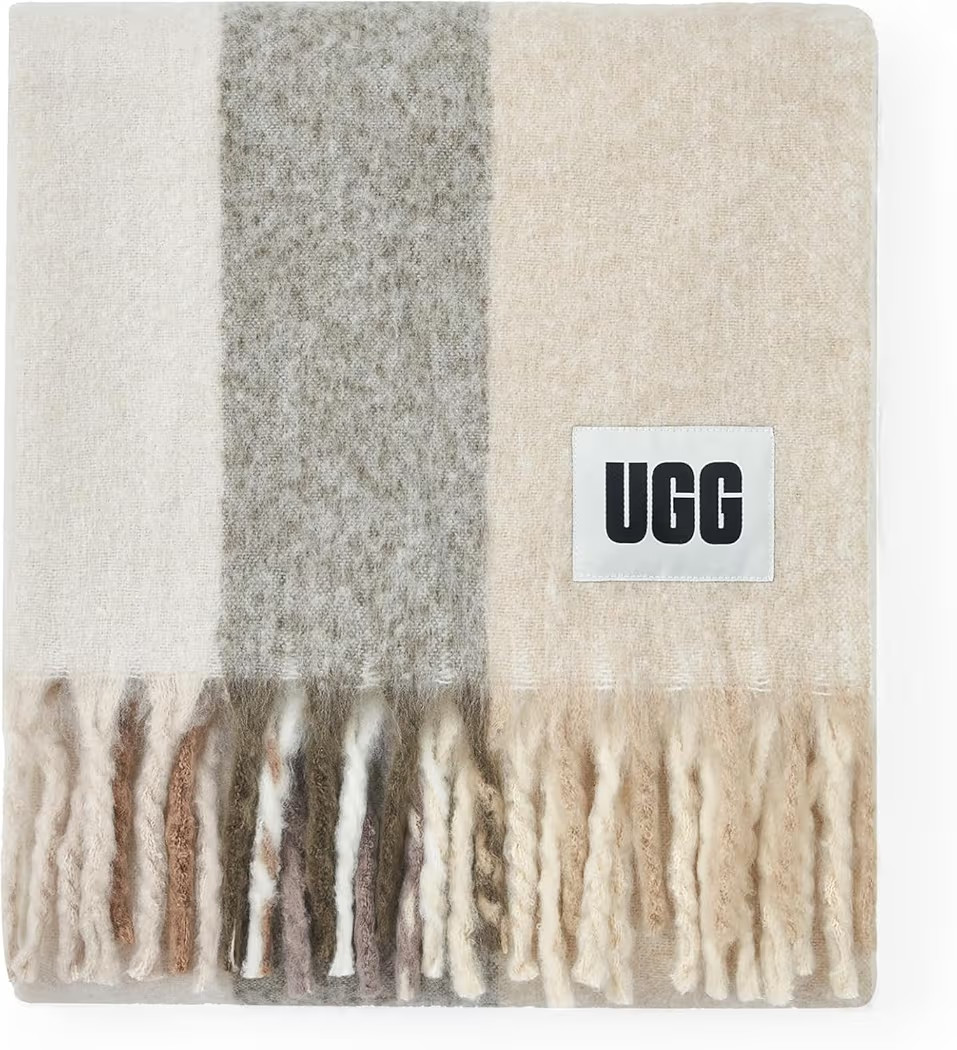 UGG Calyx Faux Mohair Throw Soft Fuzzy Blanket for Couch, Bed - Cute Cozy Decorative Apartment De... | Amazon (US)