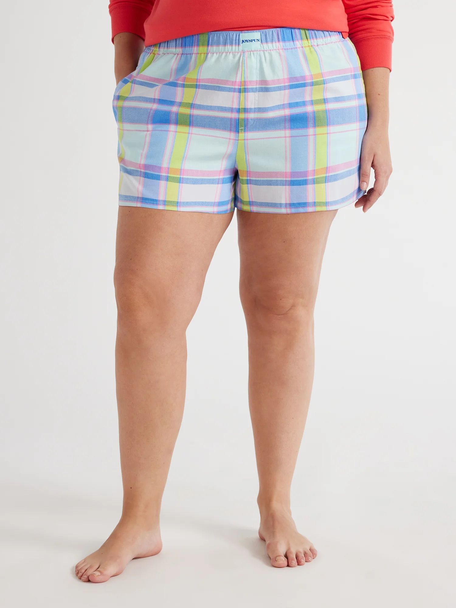 Joyspun Women's Woven Pajama Boxer Shorts, Sizes XS to 3X | Walmart (US)