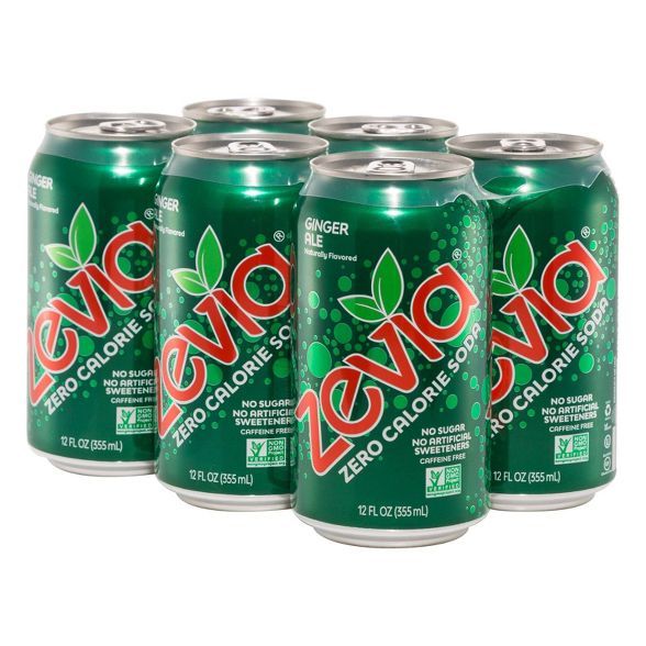 Zevia Ginger Ale Zero Calorie Soda - 6pk/12 fl oz Cans | Target