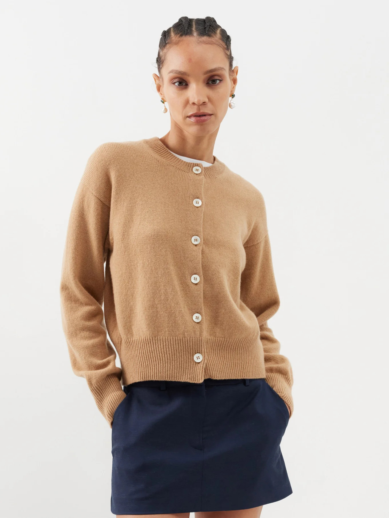 Ada crew-neck lambswool cardigan | &Daughter | Matches (UK)