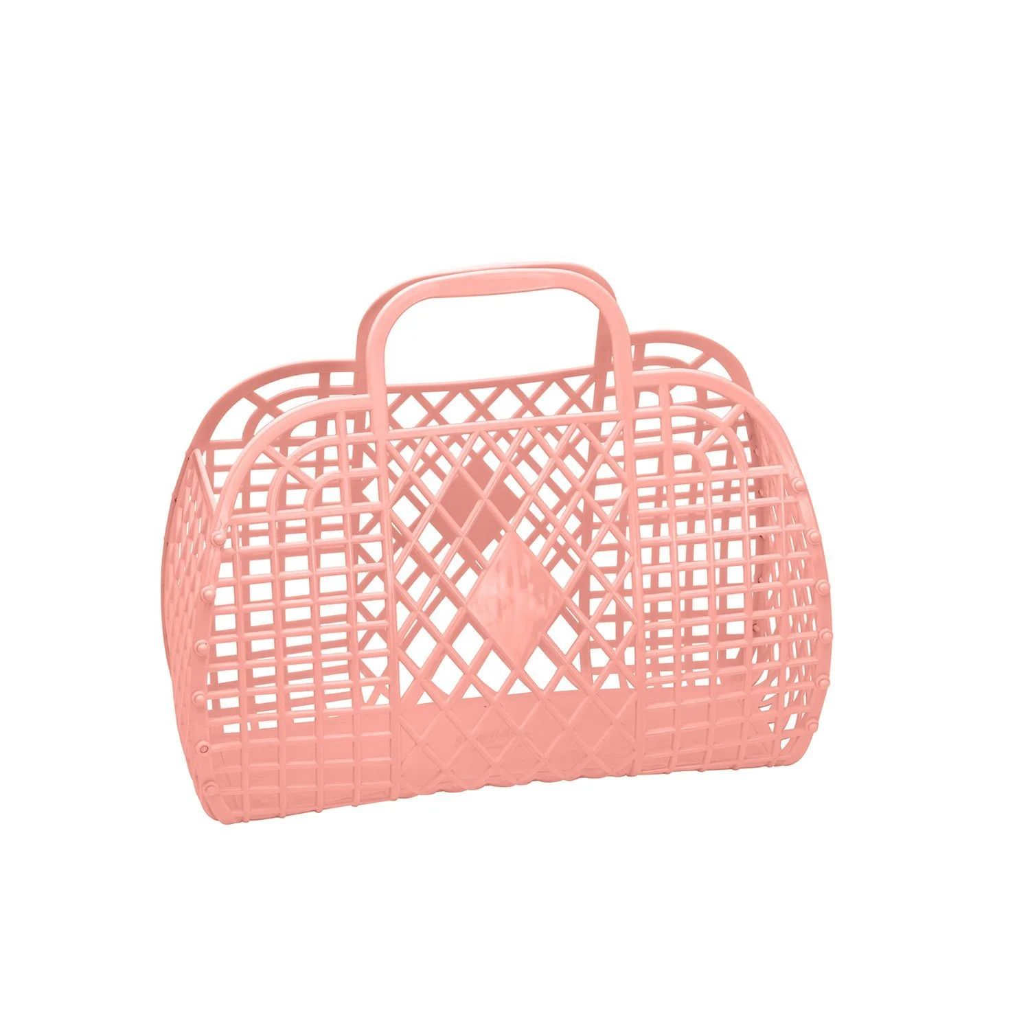 Retro Basket - Large Peach | Sun Jellies Women's handbag | Bohemian Mama