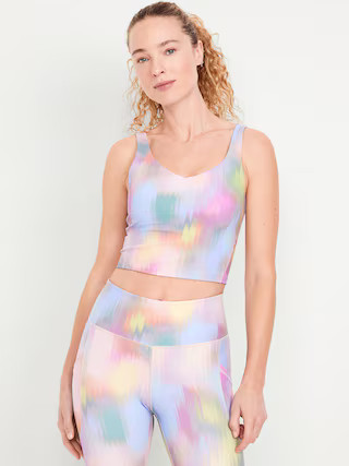 Light Support PowerSoft Longline Sports Bra | Old Navy (US)