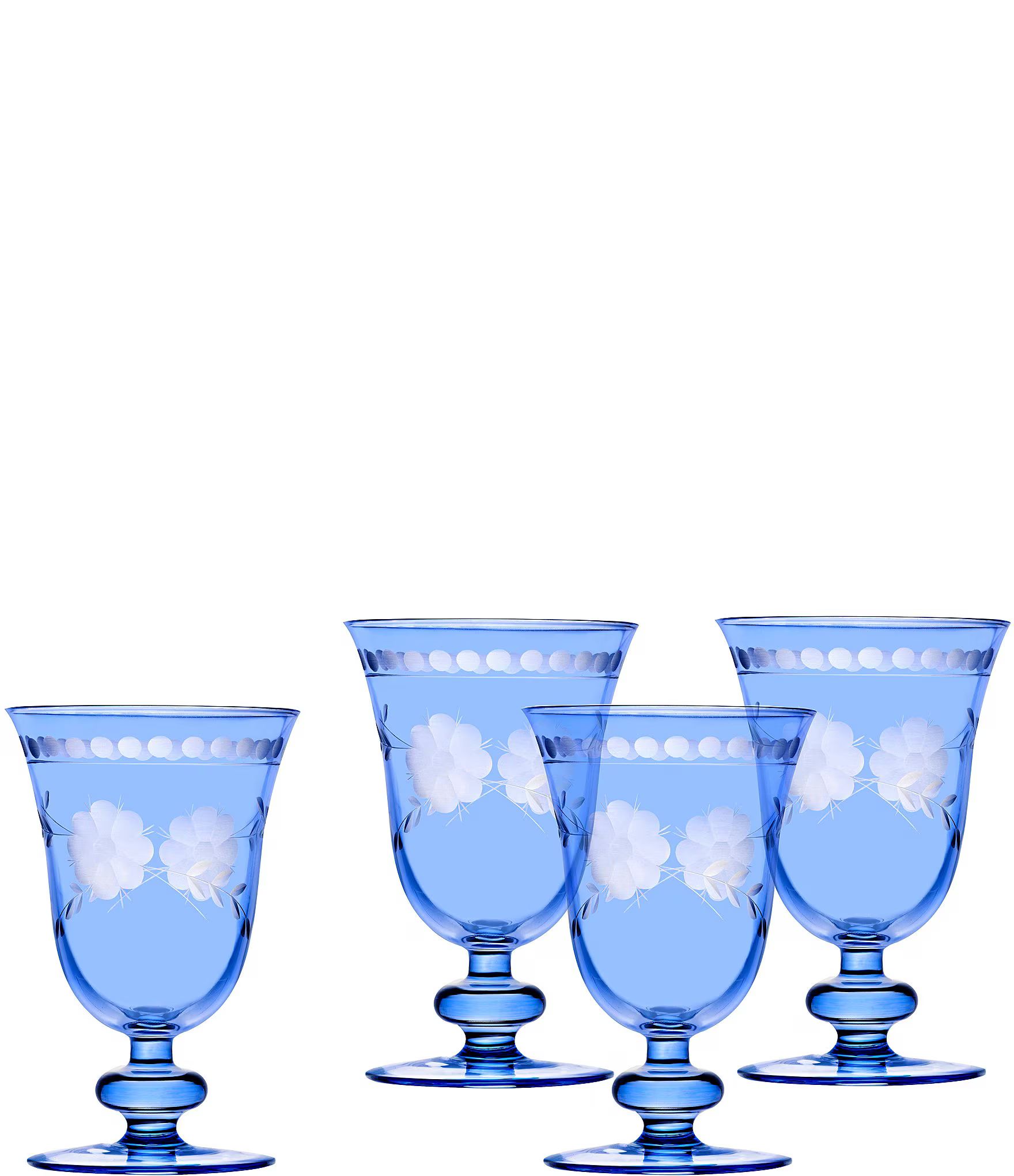 Belle Fleur Goblet Glasses, Set of 4, 9 oz. | Dillard's