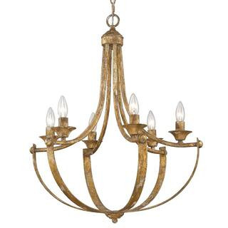 Victoria 6-Light Candlestick Heirloom Gold Chandelier | The Home Depot