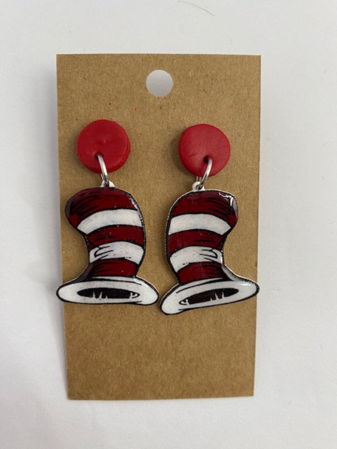 Dr Seuss, Cat In The Hat, Teacher Earrings, Teacher Gift, Read Across America, Fun Earrings, Girl... | Etsy (US)