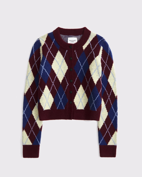 Women's Shrunken Crew Cardigan | Women's Clearance | Abercrombie.com | Abercrombie & Fitch (US)