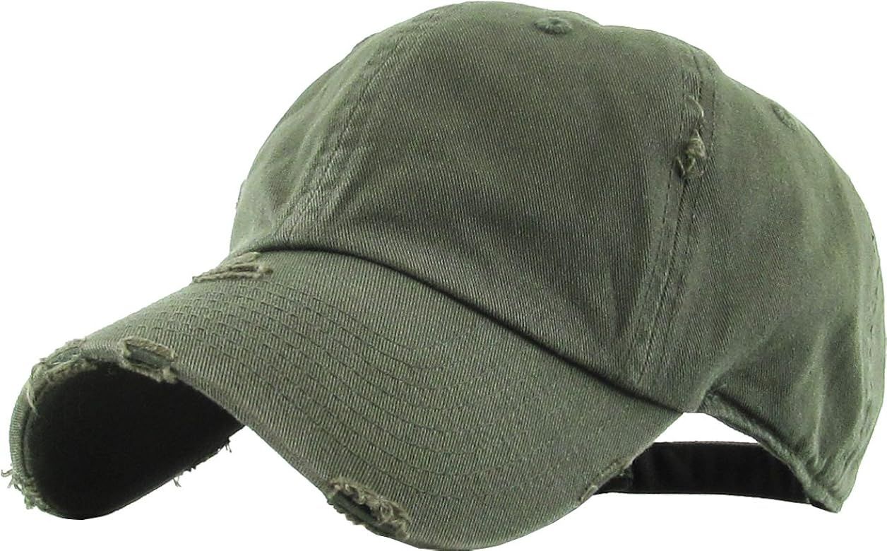 KBETHOS Vintage Washed Distressed Cotton Dad Hat Baseball Cap Adjustable Polo Trucker Unisex Styl... | Amazon (US)