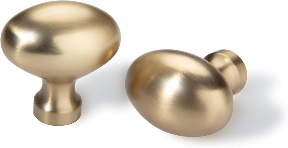 TUNNY 10 Pack Oval Ellipse Single Hole Cabinet Knob-Champagne Bronze Single Hole Furniture Hardwa... | Amazon (US)