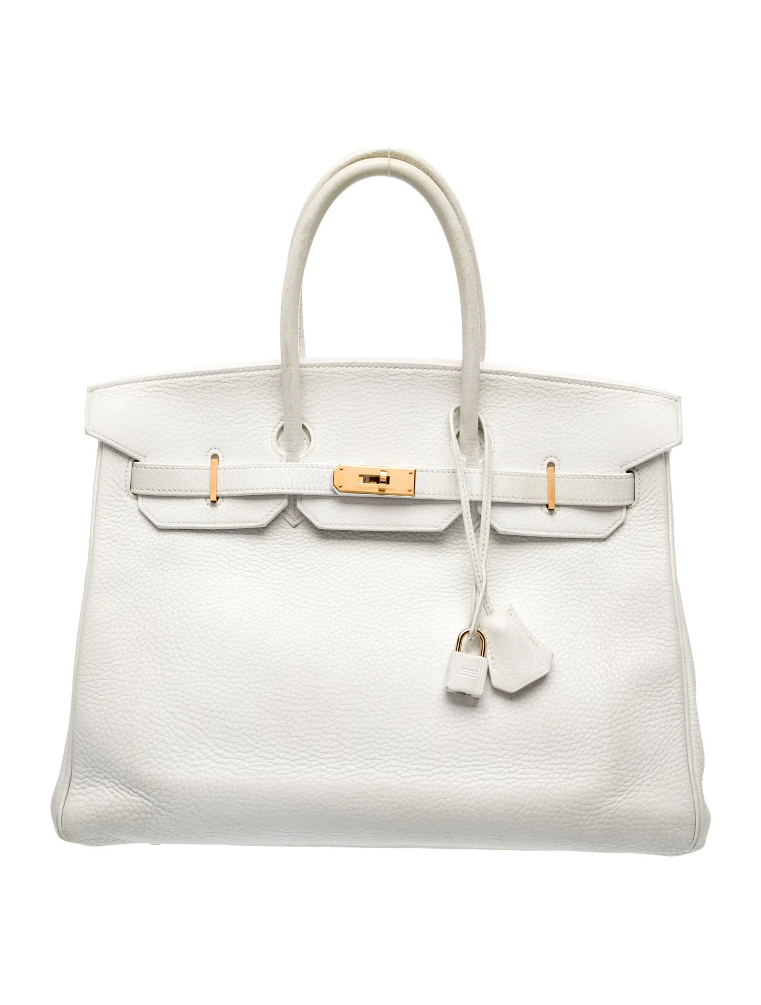 Hermès Clemence Birkin 35 - White Handle Bags, Handbags - HER798318 | The RealReal | The RealReal