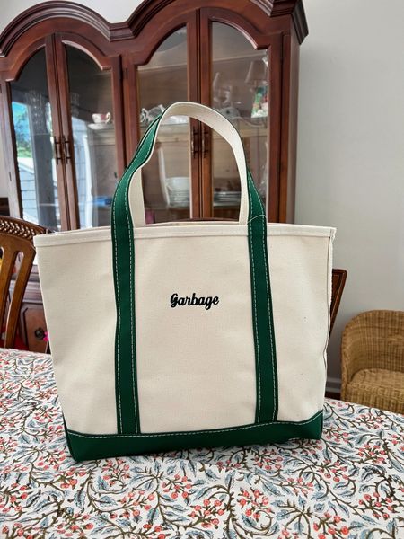 For those asking she is the iconic (& ironic) boat and tote 👜 

And yes I was shocked LL Bean agreed to write “garbage” on it. 

#LTKSeasonal #LTKFindsUnder50 #LTKItBag
