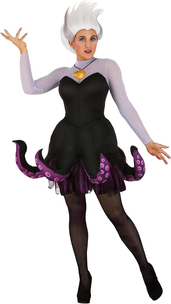 Disney’s The Little Mermaid Ursula Costume, Dress with Plush Tentacles, Light Up Shell, Women... | Amazon (US)