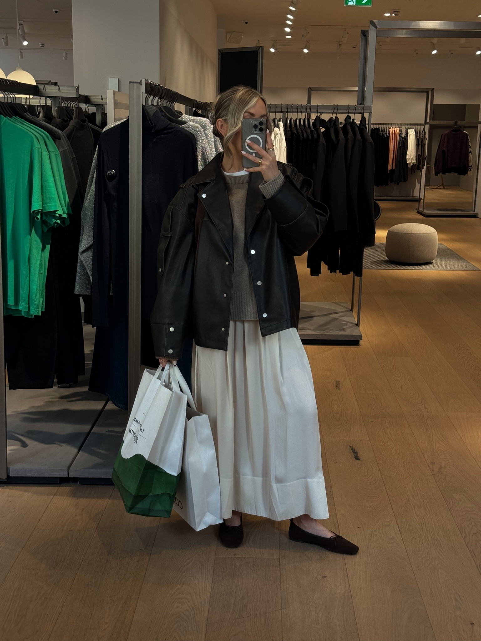 Fall outfit inspiration, autumn outfit ideas, casual chic, texture mixing, leather jackets, long skirts, cozy sweaters, &OtherStories, suede bags

#LTKuk #LTKstyletip #LTKautumn