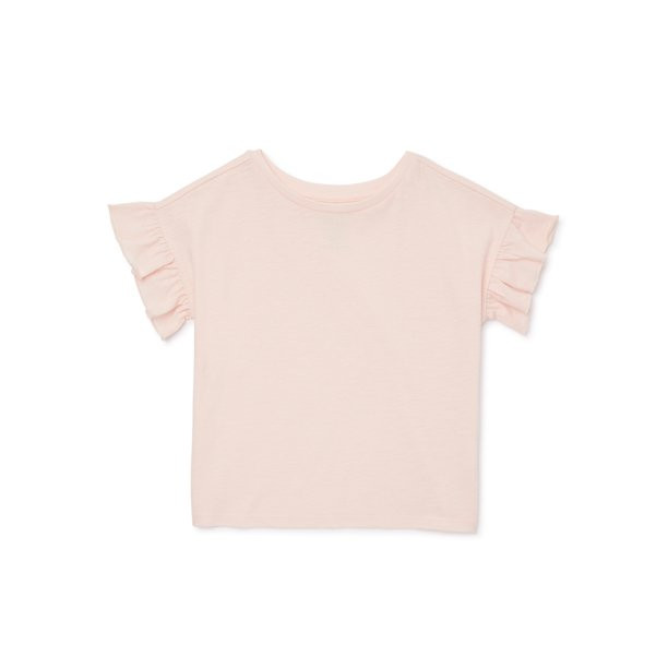 easy-peasy Toddler Girl Ruffle Short Sleeve T-Shirt, Sizes 12M-5T | Walmart (US)