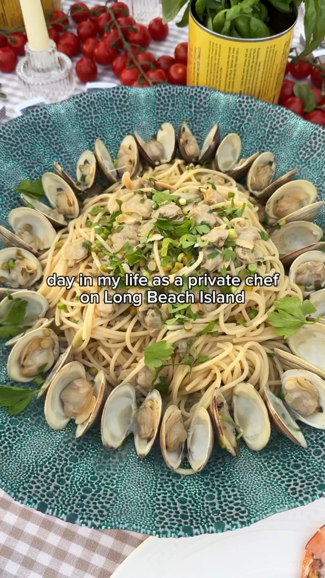 less than a year ago I decided I was going to start my own private chef business and now I get to make really cool people tomato galettes and that is truly living the dream 🥹🍅👩🏻‍🍳🐉 the full menu:
— shrimp oreganata
— tomato galette with herb ricotta 
— caesar with garlic breadcrumbs & house-made dressing
— eggplant parm w basil oil 
— chicken milanese w arugula pickled shallot salad
— tiramisu cake

#privatechef #dayinthelife #privatecheflife #lbi #longbeachisland #galettes #summerdinner