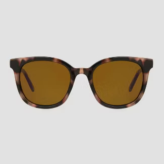 Women's Tortoise Shell Print Crystal Plastic Square Sunglasses - Universal Thread™ Brow... | Target