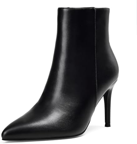 Elisabet Tang stylish fall winter heeled ankle boots for women 3.14 inch - Cute closed toe pointy... | Amazon (US)