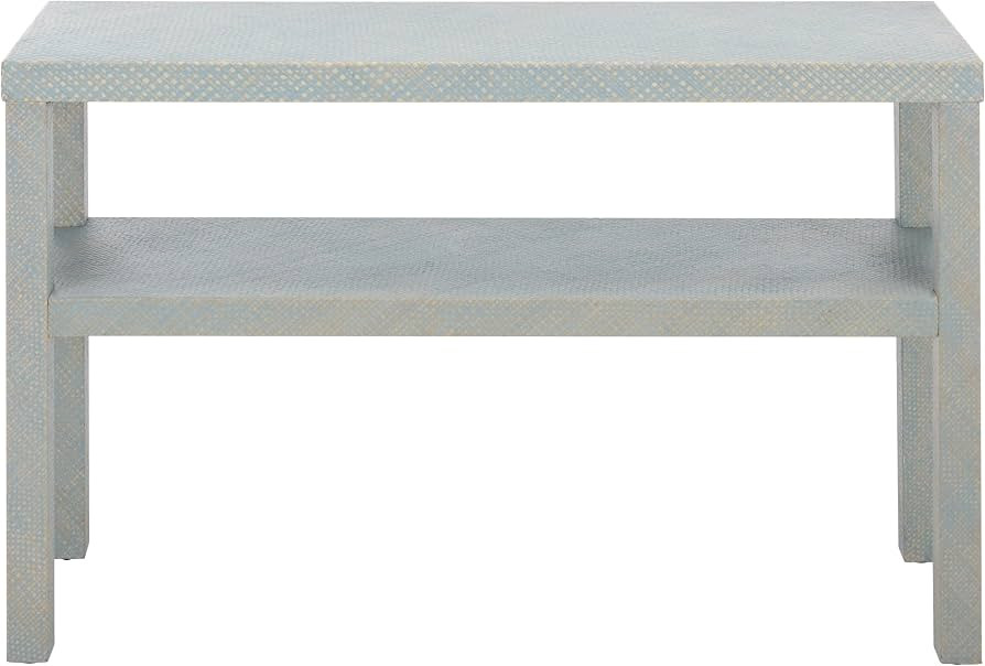 SAFAVIEH Furniture - Apis Console Table - Light Blue - Handwoven Pandan Console Table with Shelf ... | Amazon (US)