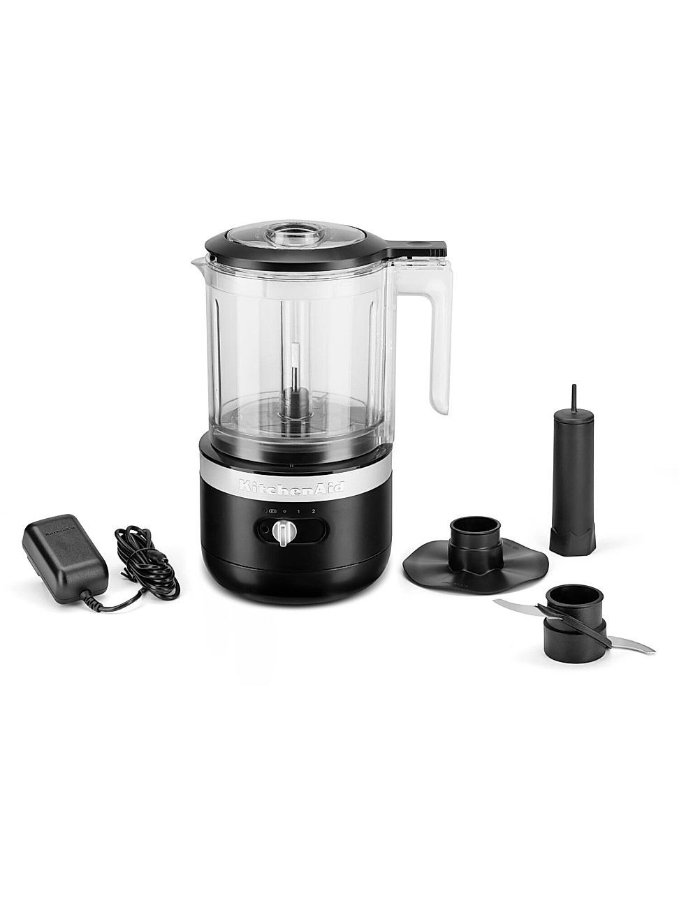 Cordless 5-Cup Food Chopper With Multi-Purpose Blade & Whisk Accessory - Black Matte | Saks Fifth Avenue