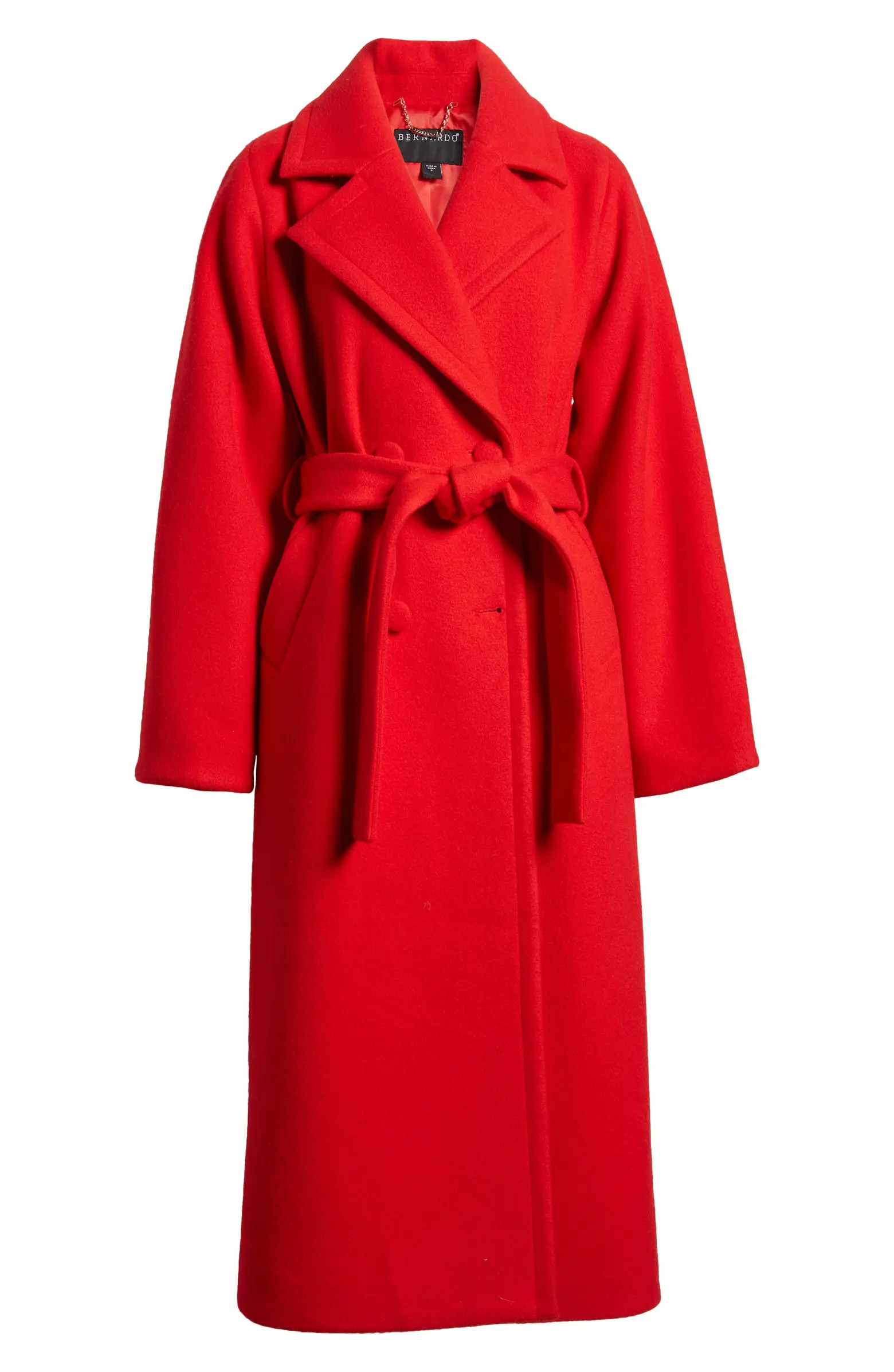 Bernardo Double Breasted Belted Coat | Nordstrom | Nordstrom