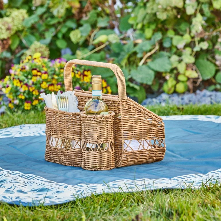 Better Homes & Gardens Rattan Picnic Basket | Walmart (US)