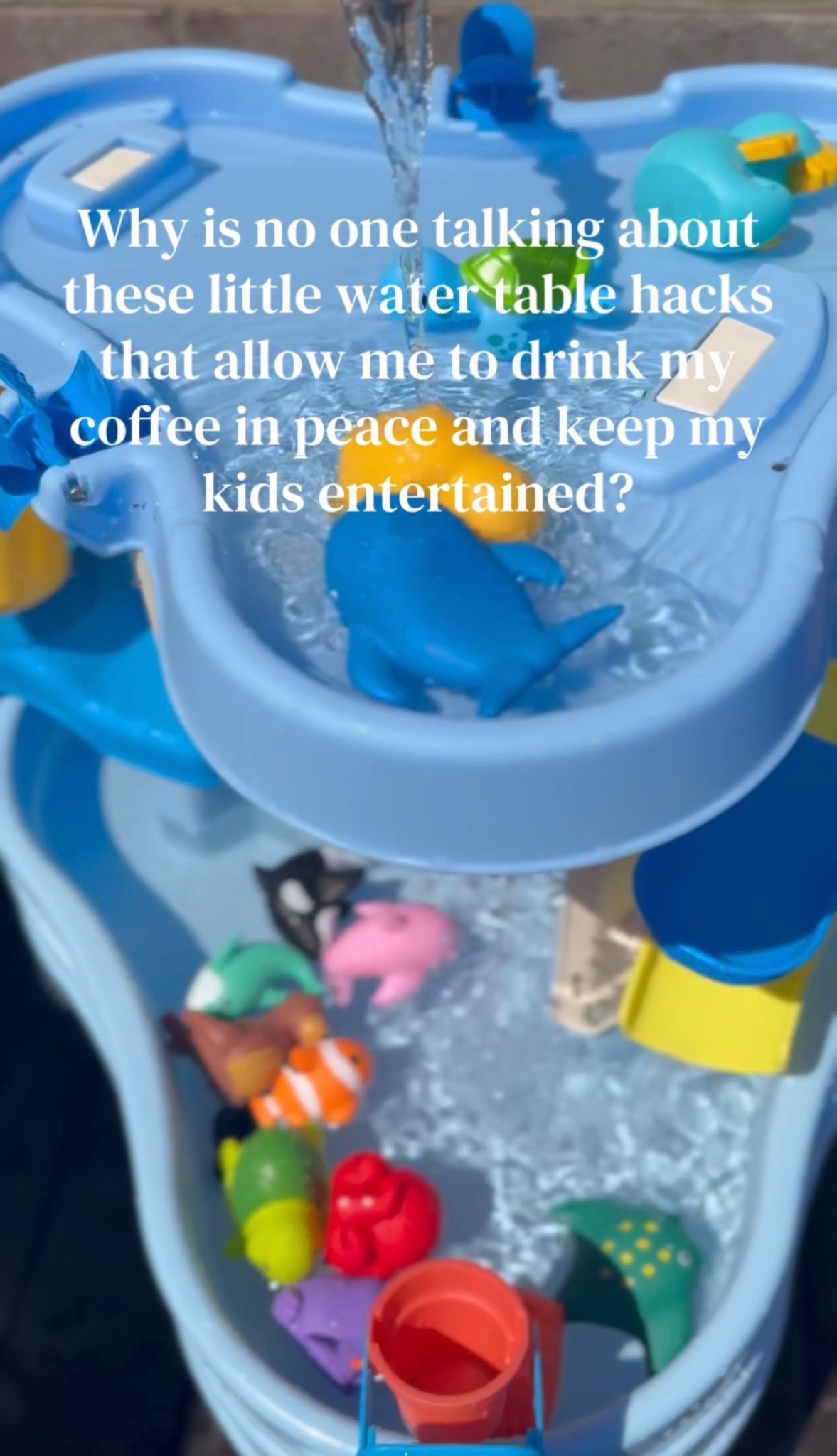 These little water table hacks changed everything for us last summer and I’m so excited to use it all again now that the weather is finally warming up!

Before I made these changes, my kids would kinda play with the water table for a few minutes then get tired of it and move on.

Or it would just sit and get dirty water in it and became more of a chore than entertainment or something that actually occupied them for more than 3 seconds… which is what I NEED it to be for me.

So what did we do? 4 things made all the difference:

☀️We added a water pump to the table! This allows water to move from the top to the bottom and back up again. Making it wayyyyy more fun and interactive.

🐳We got a light up whale toy that squirts water and floats! My kids love this and we had to get an extra one for the bath.

🐠We got several mold free toy sets for them to play with so they can switch out the theme of the table from sea animals to boats to Toy Story characters.

🦀We got a cover for it! The biggest game changer of all! 🙌🏻 This helps reduce the number of times I need to empty the water or clean it out and keeps the rain and bugs out of it.

To grab this water table or any of the accessories mentioned, shop this post.☀️🫶🏻🩵

Summer ideas for kids, summer activities for toddler, water play toys, outside activities for kids, outside play ideas, water table accessories, water table for toddlers, summer activities


#LTKSpringSale #LTKmomlife #LTKKids