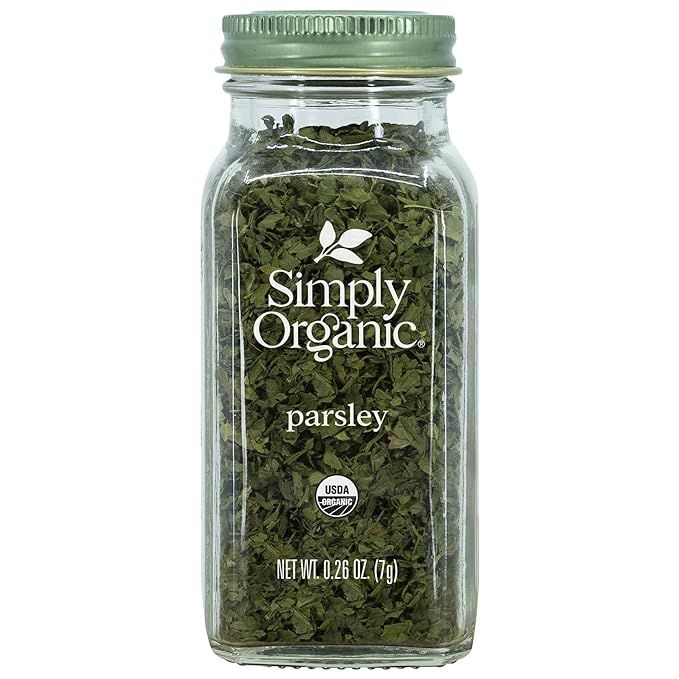 Simply Organic Parsley Flakes, 0.26-Ounce Jar, Fresh, Green-Leafy Taste, Vibrant Color Italian Pa... | Amazon (US)